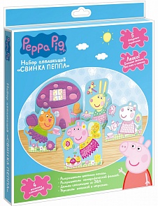 Набор аппликаций – Свинка Пеппа, 5 картинок из серии Свинка Пеппа (Росмэн, 31251ros)